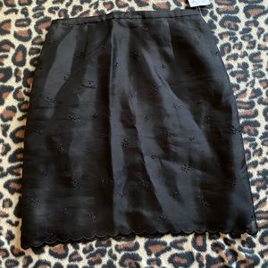 VTG | black silk skirt